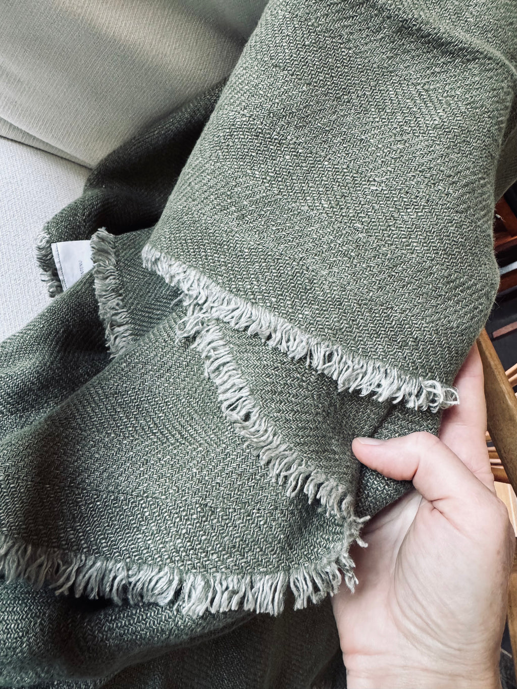 Vernier Linen Throw Blanket