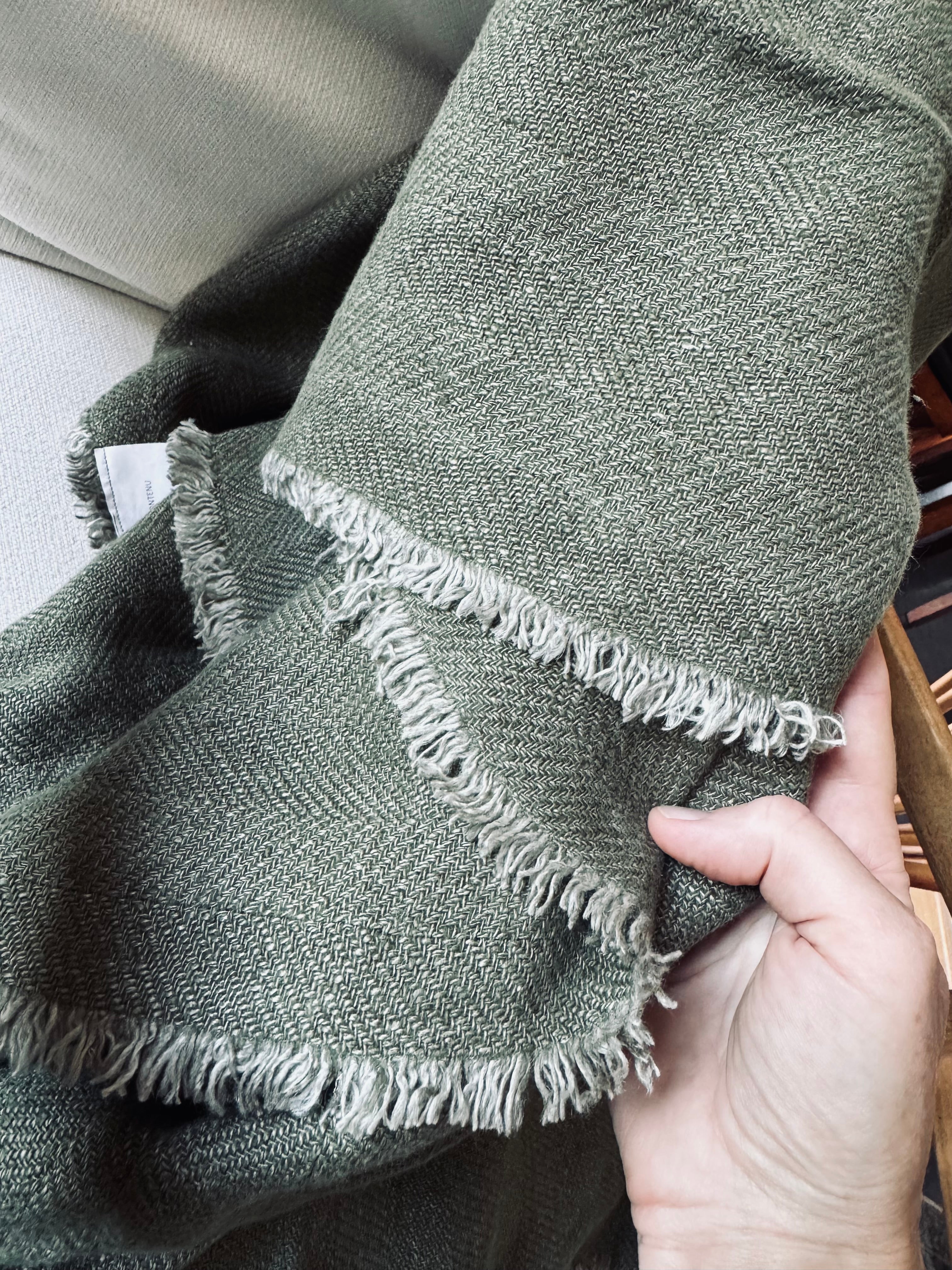 Vernier Linen Throw Blanket