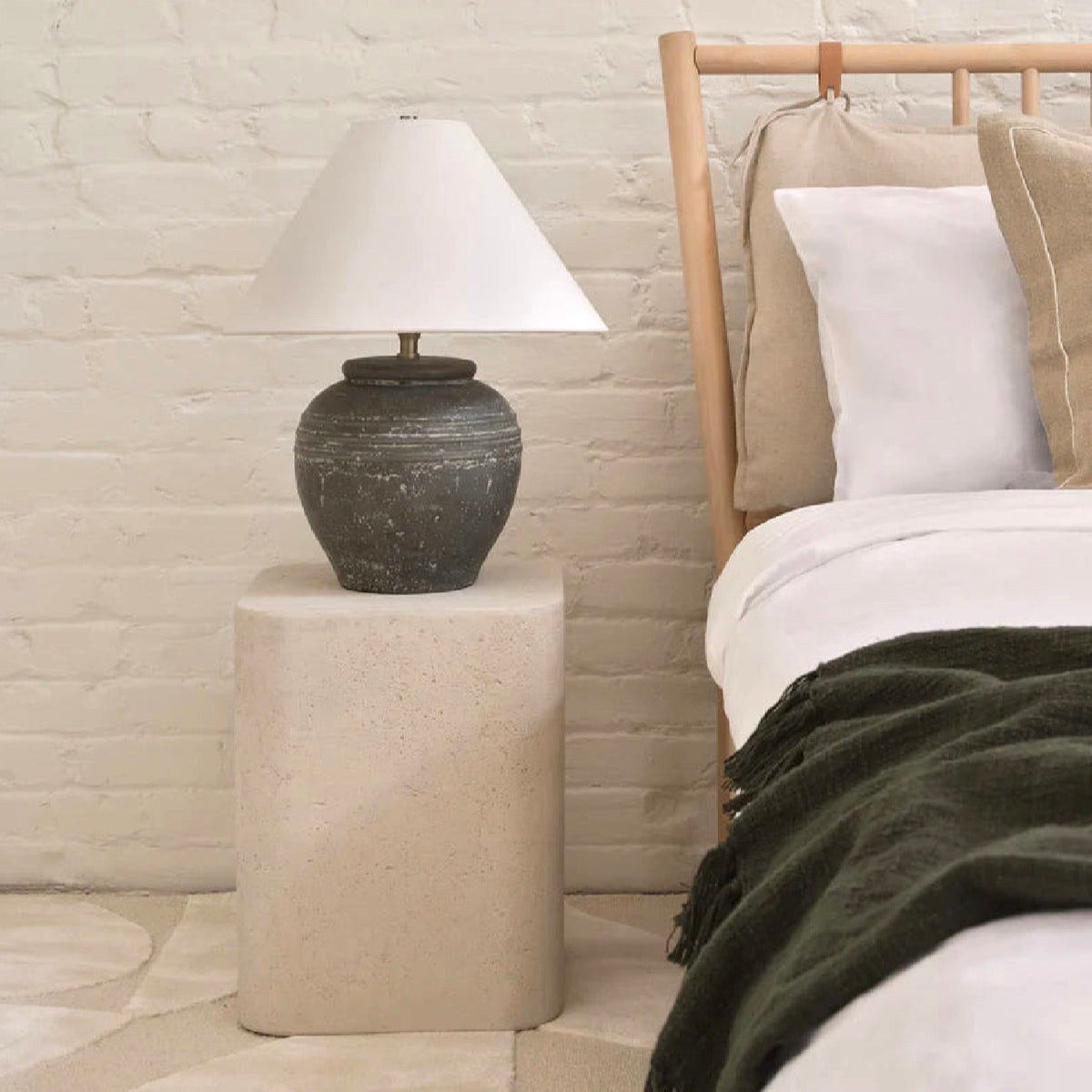 Lino Table Lamp - Olive